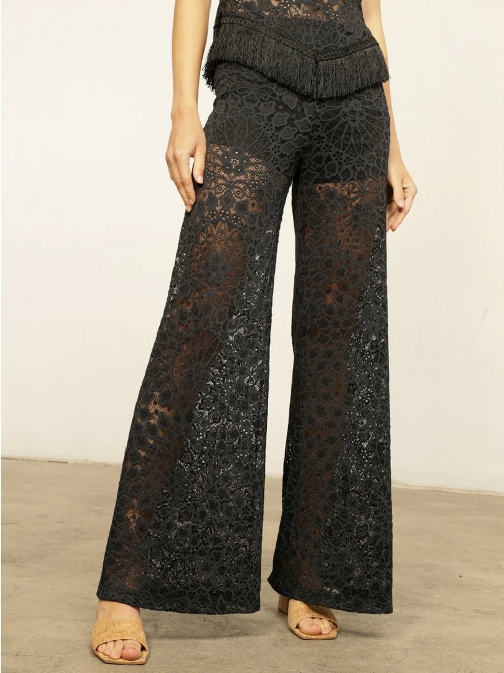 Nightcap Lanai Lace Palazzo Pant